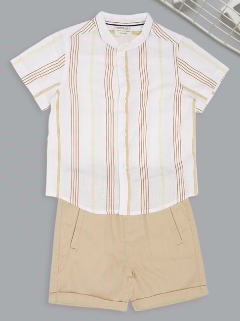 Pantaloons Baby Boys Candied Ginger Printed Clothing Set