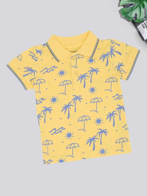 Pantaloons Baby Boys Lemon Drop Printed Polo T-Shirt