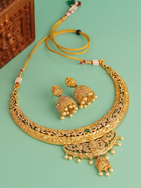 Voylla Gold Gold Opulence Kanchana Kalai Temple Necklace