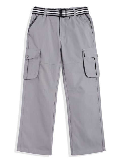 Cavio Boys Grey Cotton Regular Fit Pant-picture-20