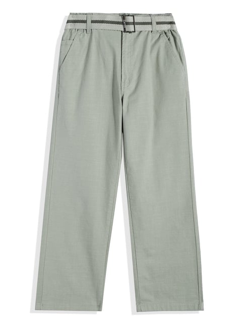 Cavio Boys Light Green Cotton Regular Fit Pant-picture-14