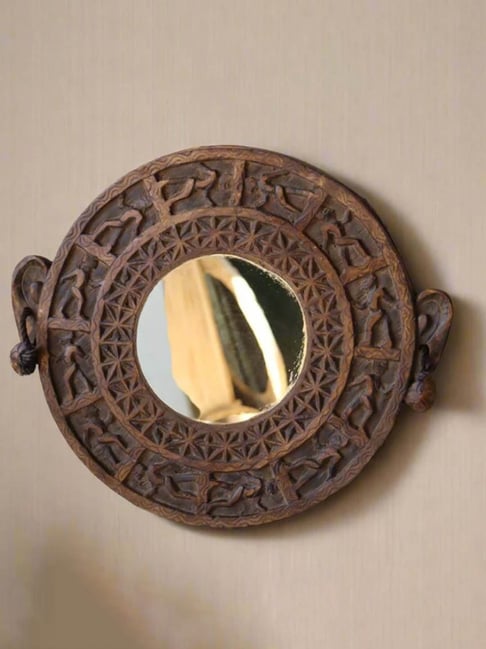 TESU Multicolor Recycle Wood Naga Reflections Mirror
