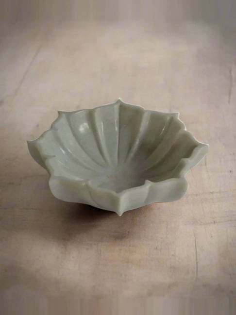 TESU White Marble Haven Sculpted Bowl