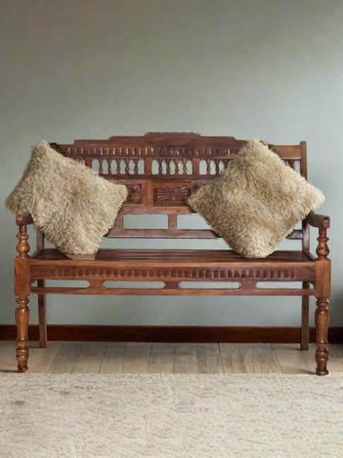 TESU Brown Sheesham Wood Royale Bench