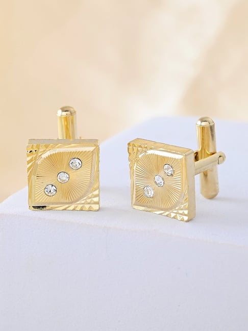 Voylla Gold Monarch Classic Cufflinks-picture-30