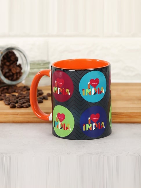 India Circus by Krsnaa Mehta Black Ceramic Love IC Coffee Mug (325 ml)-picture-24