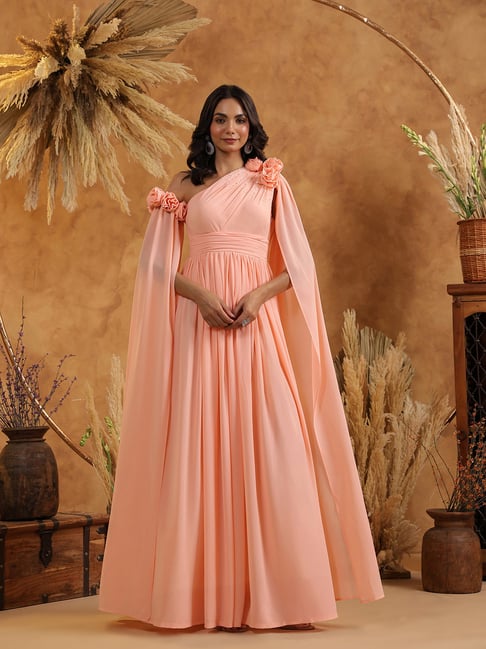 Buy Binfinite Peach Blossom Cape Gown for Womens Online @ Tata CLiQ Luxury