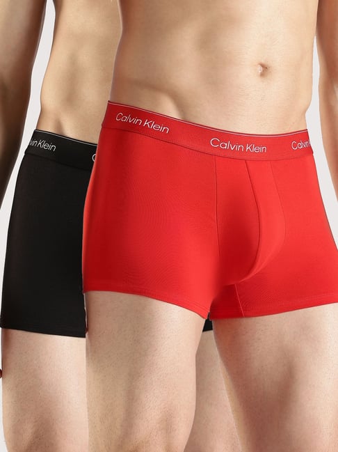Calvin Klein Underwear Multicolor Cotton Skinny Fit Trunks - Pack Of 2