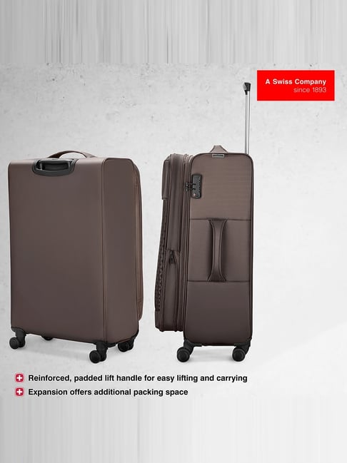 Wenger Brown Veric Pro Color Block Large Softside Checked Luggage