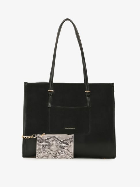 Polo Black Tote Handbag