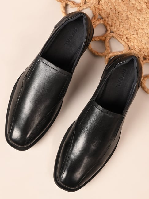 Regal Men's Comfort Black Slip-On Shoes-picture-23