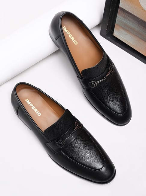 Imperio Men's Comfort Black Moccasins-picture-14
