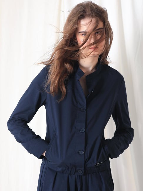 RAREISM Navy Polyester Solid Casual Jacket-picture-46