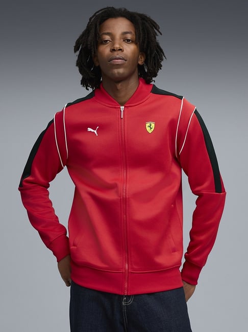 Puma Rosso Corsa Ferrari MT7 Regular Fit Track Jacket