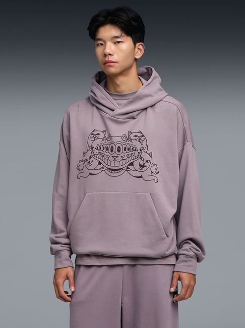 PUMA X RIPNDIP Plum Jam Printed Boxy Fit Hoodie-picture-16