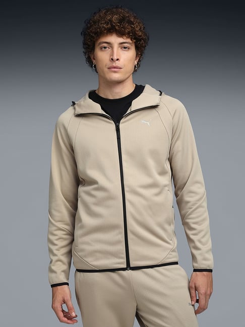 Puma Ice Coffee EVOSTRIPE Slim Fit Full Zip Hoodie