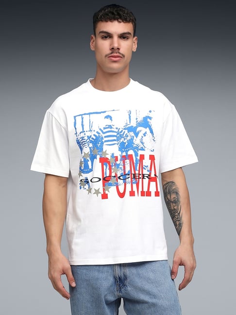 Puma White The NeverWorn VI Printed Relaxed Fit Tee-picture-18