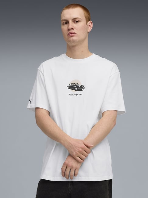 Puma White Porsche Legacy Targa Printed Regular Fit T-Shirt-picture-27