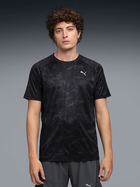 Puma Black Running Foundations Printed Regular Fit Tee-picture-12