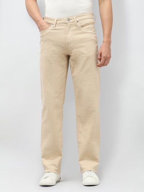 U.S. Polo Assn. Denim Co. Beige Cotton Relaxed Fit Jeans-picture-24
