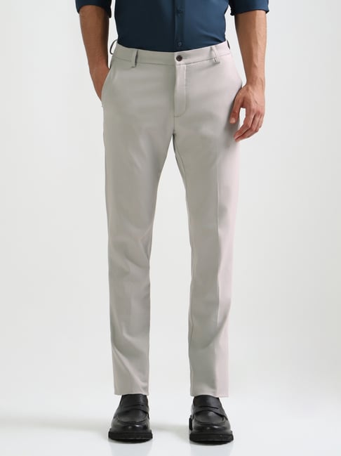 Arrow New York Grey Regular Fit Trousers-picture-21