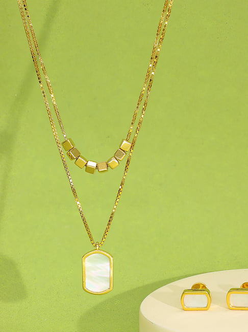litestyle by png P.N.Gadgil Jewellers 18K Duo Drape Gold Necklace for Women-picture-14