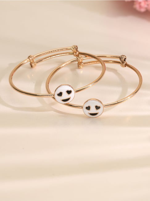 P.N.Gadgil Jewellers 18K Happy Loops Gold Bangles for Kids-image-28