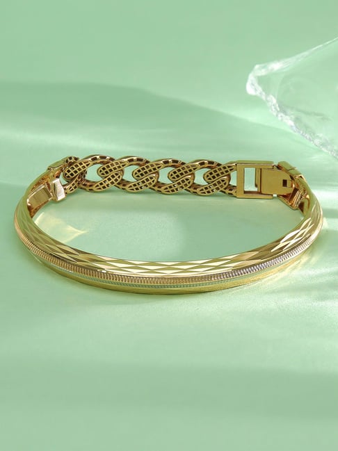 P.N.Gadgil Jewellers 18K Heritage Band Gold Bracelet for Men-image-40