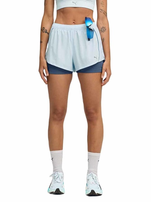 Puma Sea Glass VELOCITY 2-in-1 Mid Rise Regular fit 3" Running Short
