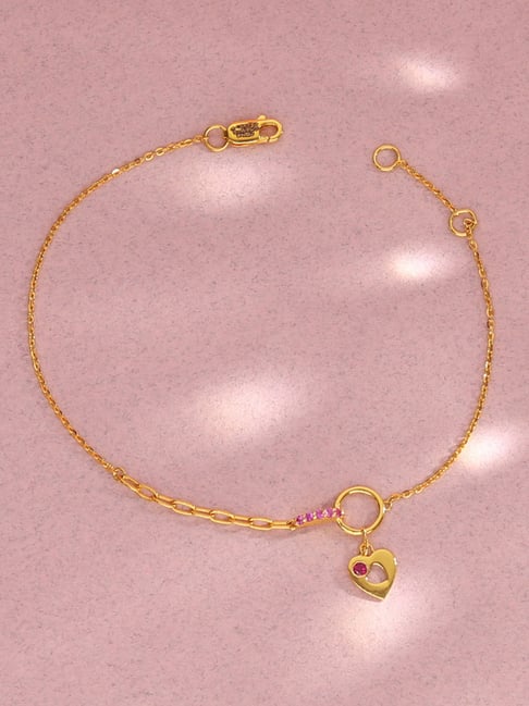 litestyle by png P.N.Gadgil Jewellers 18K Heart Zone Gold Bracelet for Women-picture-13