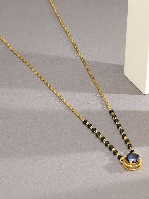 P.N.Gadgil Jewellers 18K Bluelush Sutra Gold Mangalsutra for Women
