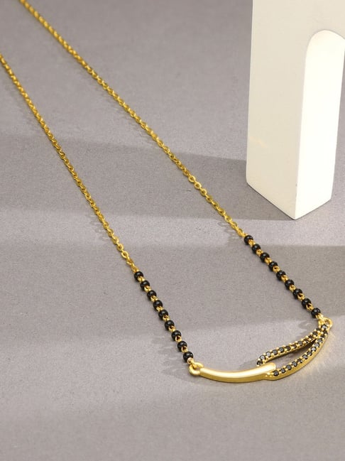 P.N.Gadgil Jewellers 18K Woven Promise Gold Mangalsutra for Women