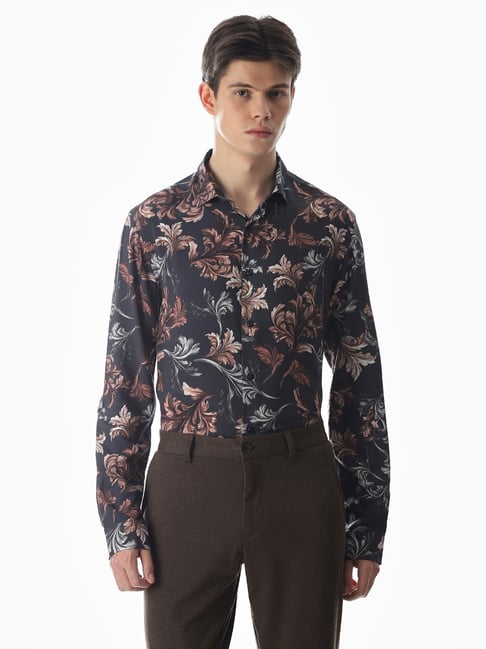 Jack & Jones Black Slim Fit Printed Shirt-picture-12