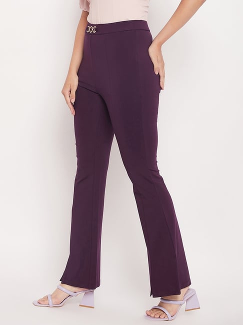 Camla Purple Regular Fit Leggings