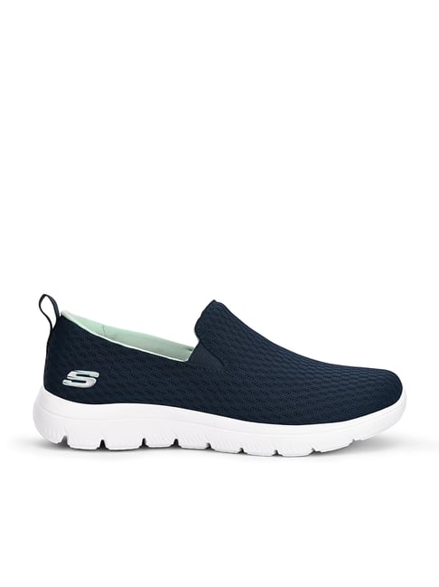 Skechers Women's Summits Navy & Aqua Slip-On Shoes