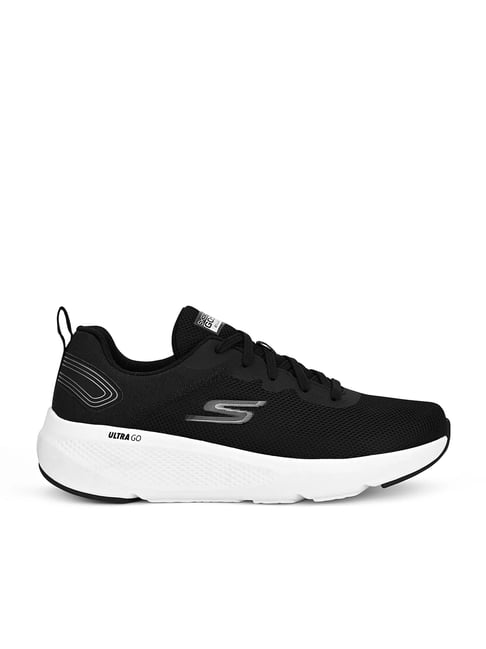 Skechers Men's Go Run Elevate Black & White Running Shoes