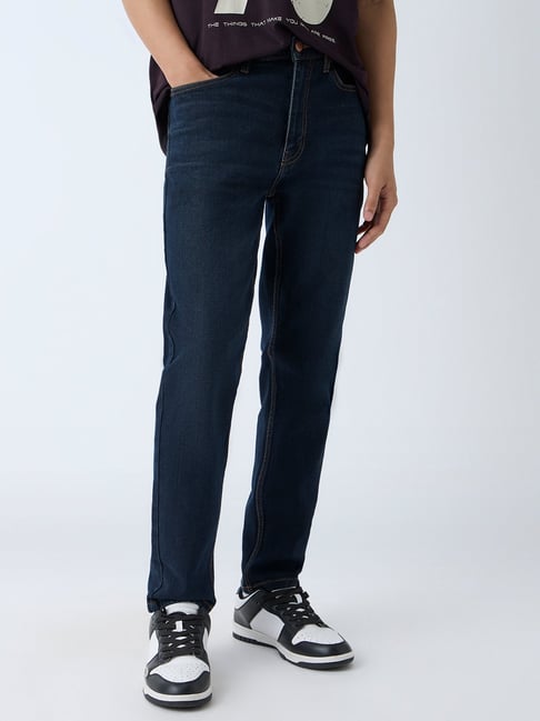 nuon men Nuon by Westside Dark Blue Slim-Fit Mid-Rise Jeans-picture-21