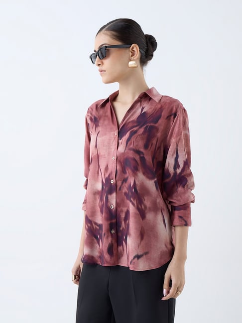 Wardrobe by Westside Wine Tie-Dye Printed Shirt-picture-15
