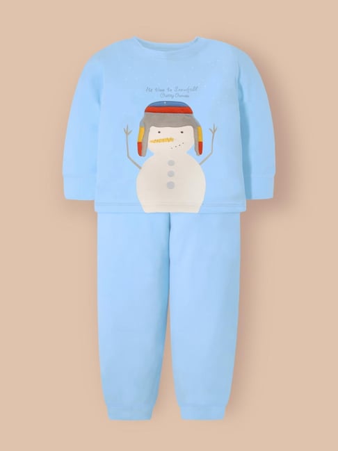 Cherry Crumble By Nitt Hyman Kids Blue Night Suits-picture-31