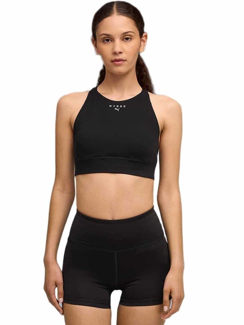 Puma Black Puma X Hyrox Shapeluxe High Neck Skinny Training Bra