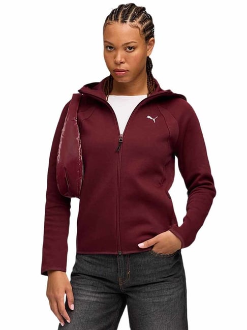 Puma Ruby Shimmer Evostripe Moisture Wicking Full Zip Regular