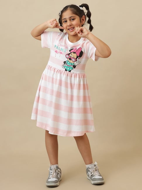 Kidsville Girls Multi Mickey & Friends Print Regular Fit Dress-picture-48