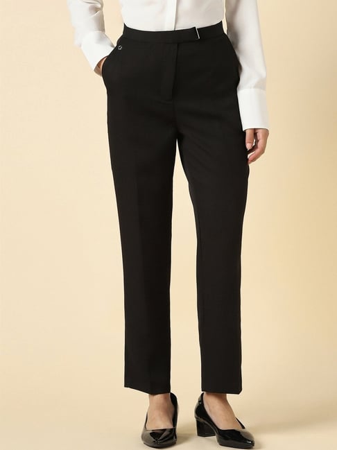 Allen Solly Black Slim Fit Trousers