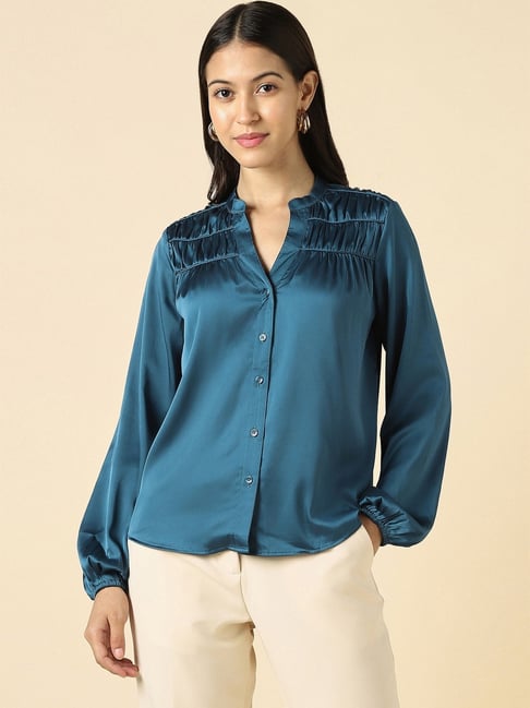 Allen Solly Blue Regular Fit Top