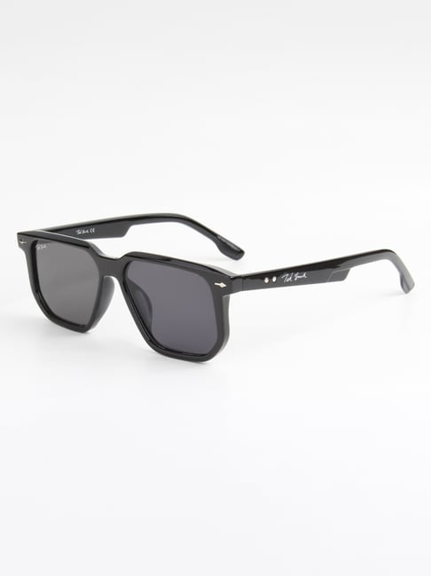 Ted Smith Black UV Protection Wayfarer Unisex Sunglasses