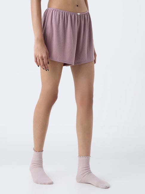 Superstar by Westside Dusty Pink Rosette-Detailed Shorts-picture-14