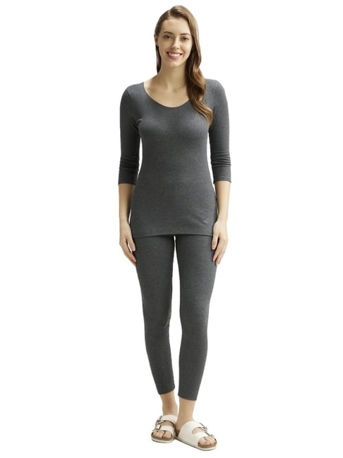 Jockey 2549 Charcoal Melange Cotton Rich Thermal Set-picture-23