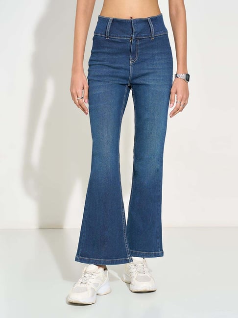 Sf Jeans By Pantaloons Blue Flared Fit Jeans-picture-11