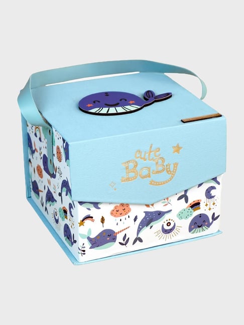 Little Surprise Box Kids White Cotton Printed Baby Hamper Gift Set-picture-25