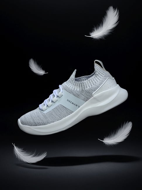 Neemans Men's Fuse Knit White Casual Sneakers-picture-27